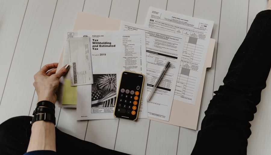 Two people reviewing an invoice together at a desk